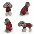 thumbnail image 3 of Keimprove Pet Pajamas for Dogs Red Plaid Sweaters Soft Clothes Puppy Apparel for Small Medium Dogs, 3 of 9