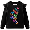 thumbnail image 4 of Vestido de verano para niña con estampado de flores de Pascua, manga corta, bolsillos con volantes y cuello redondo, top de poliéster, 4 of 5