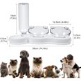 thumbnail image 3 of Gatos Cuencos, Cuenco Doble Elevado para Gatos, Dispensadores de Agua y Comida 3 en 1 para Mascotas, Inclinado a 15° Antivómitos, Antideslizante, para Gatos y Perros, 3 of 5
