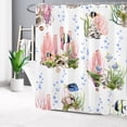 thumbnail image 2 of Deep-Sea Plant Fish Spitting Bubbles Shower Curtain for Bathroom Pink Green Marine Organism on White Background Bathroom Shower Curtain Waterproof Curtains Bathroom Decor with 12 Hooks,72X78 inch, 2 of 6