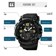 SKMEI Mens Watches Multi Function Sports Outdoor Waterproof Military Watch Shockproof LED Alarm Clock Stopwatch