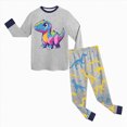 thumbnail image 4 of Kaprioy Boys Pajamas Fall Winter Boys Pajamas Long Sleeve Cotton Dinosaur Children's Pajamas Sets Pjs Sleepwear Little Kids, 4 of 4