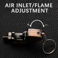 thumbnail image 3 of Red Flame Windproof Jet Lighter - Mini Gun Design Refillable Butane Lighter Keychain, Personalized Men's Gift, 3 of 5
