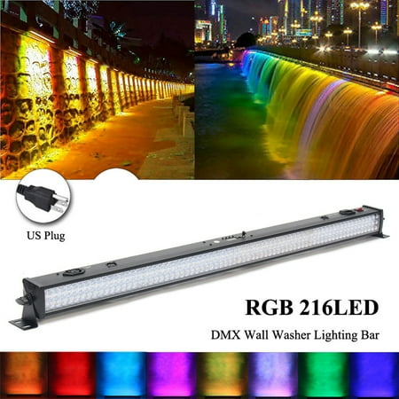 - RGB 216LED Didoes DMX Wall Washer Light Bar LED Stage Light Lamp DJ Show Party Sound Active AUTO Master-Slave With Male And Female Power Jack