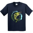 thumbnail image 3 of Inktastic Leaping Bass Fish Fishing Illustration Youth T-Shirt, 3 of 5