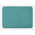 thumbnail image 1 of Romantic Bath Mat, Flower Arrangement with Hand Drawn Doodle Foliage and Abstract Dots, Non-Slip Plush Mat Bathroom Kitchen Laundry Room Decor, 29.5 X 17.5 Inches, Pale Sea Green White, Ambesonne, 1 of 2