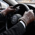 thumbnail image 6 of Leather Gloves for Men, Warm Wool Lined PU Leather Winter Gloves Touchscreen Texting,Driving Gloves Men Waterproof, 6 of 8