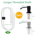 thumbnail image 4 of Soap Dispenser for Kitchen Sink, Built in Sink Soap Dispenser (Brushed Nickel), Countertop Soap Dispenser Pump with 47" Extension Tube kit, No Need to Fill Little Bottle Again，2pcs【black+white】, 4 of 5
