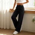 thumbnail image 5 of VBVC Women's Wide Leg Jeans with Pockets , Elastic Waist Pull On Denim Pants For Women, XS-XL, 5 of 6