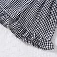 thumbnail image 4 of Girls Plaid 2 Piece Outfits Square Neck Ruffled Sleeveless Tank Tops Elastic Waist Pleated Shorts Summer Cute Clothes (0-6 Months, Black), 4 of 8