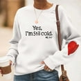 thumbnail image 2 of Yangnuo Womens Letters Printed Fashion Comfy Sweatshirts Fashion Women's Print Casual Long Sleeve Round Neck Ladies Loose Sweatshirt Tops Blouse, 2 of 5