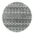 thumbnail image 3 of SAFAVIEH Berber Fringe Vinal Aztec Shag Area Rug, Gray/Ivory, 6'7" x 6'7" Round, 3 of 11