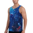 thumbnail image 2 of KLL Deep Sea Glowing Fishes Print Men's Muscle Gym Workout Stringer Tank Tops Bodybuilding Fitness T-Shirts Tank Tops Men-Medium, 2 of 7