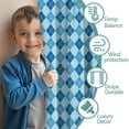 thumbnail image 3 of Blackout Kids Curtains,Blue White Checkerboard Checkered Pattern Childrens Insulated Curtains Set Of 2,Bedroom Essentials,Toddler Room Decor 42"x54", 3 of 5