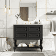 thumbnail image 2 of Whalemon 36-Inch Bathroom Vanity Cabinet with Sink Combo, Undermount Ceramic Sink, 4 Drawers, Solid Wood Frame, 2 of 6