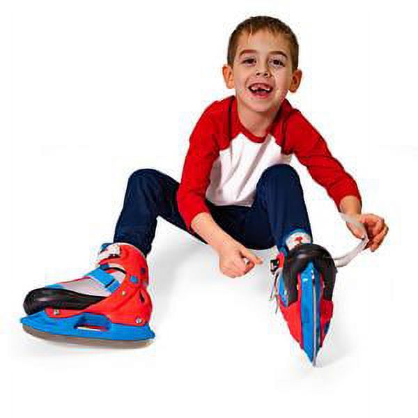 Spider Man Marvel Spidey Switcher Adjustable Boys Kids Switcher Skate Plastic Outer Shell and Steel Blade Red, 8-11 Size, 5.95 lb