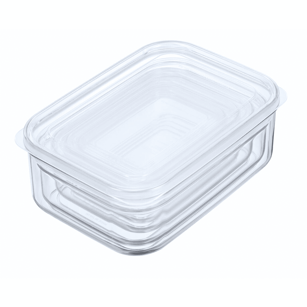 Lustroware 6 Set, Micro Clear 2.3qt Kitchen Pantry Food Storage Container Set with Lid, Shatterproof, BPA Free, Dishwasher, Microwave Safe Canister, Fridge Refrigerator Organizer, Made in Japan