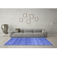 thumbnail image 3 of Ahgly Company Machine Washable Indoor Rectangle Abstract Blue Modern Area Rugs, 5' x 7', 3 of 4
