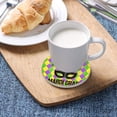 thumbnail image 5 of GZHJMY Mardi Gras Masquerade Party Mask Feather Drink Coasters 2PCS,Absorbent Coaster,Marble Style Ceramic Bar Coaster for Tabletop Protection,Suitable for Kinds of Cups, 5 of 6