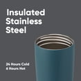 thumbnail image 4 of Vaso de café Owala SmoothSip Slider, aislante, 600 ml, gris y azul, 4 of 5