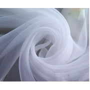 60" Wide (5ft Wide) White Sheer Chiffon Fabric - Perfect for Draping Panels and Masking for Weddings & Events (1 Yard)