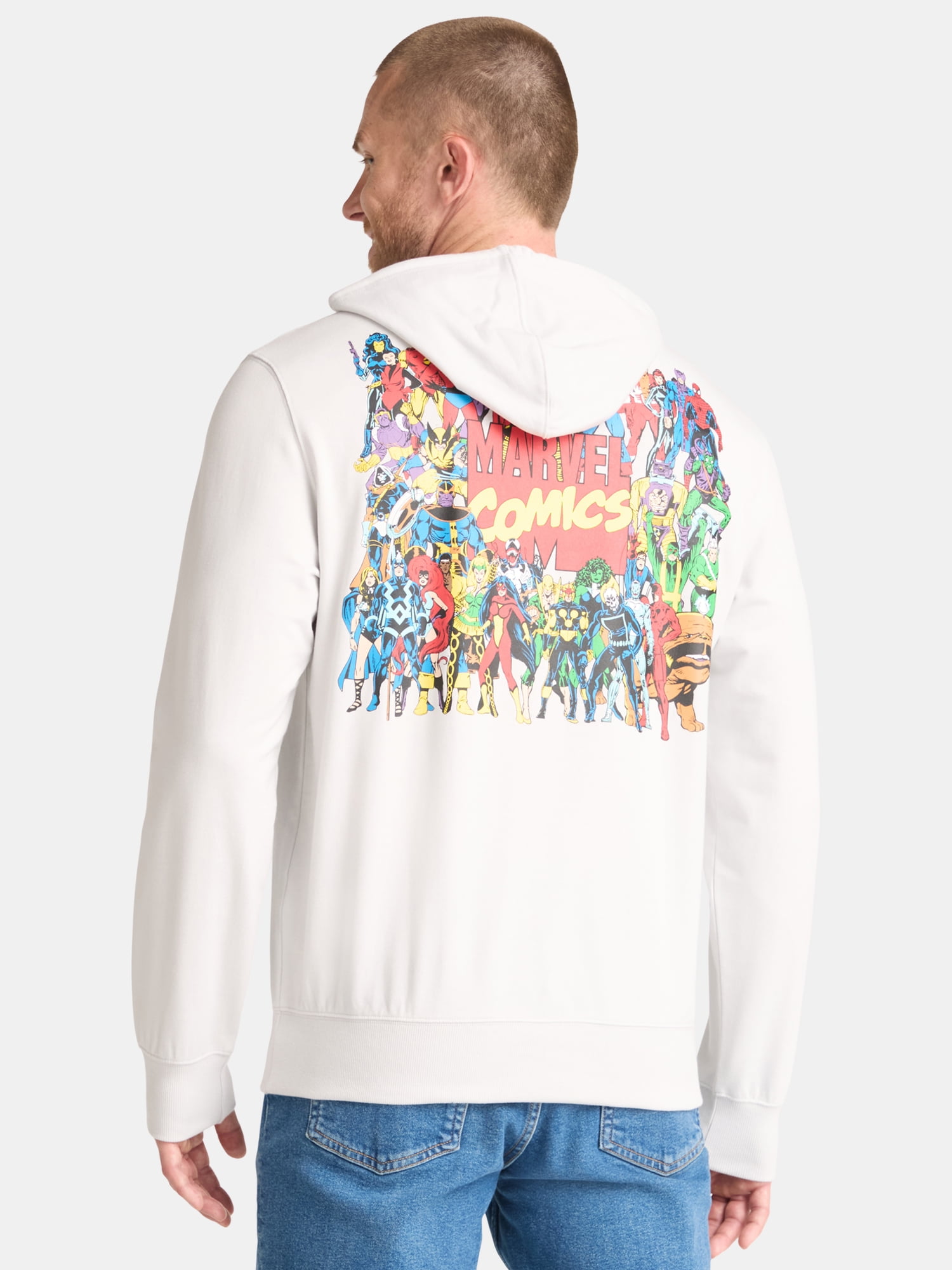 Marvel Comics Men's and Big Men's Graphic French Terry Hoodie, Sizes XS-3XL