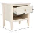 thumbnail image 3 of SAFAVIEH Sondra Traditional 2 Drawer Nightstand,Bleached White/Gold, 3 of 14