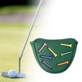thumbnail image 1 of Funda para palo de golf con forma de mazo y putter Funda protectora para palos de golf Fácil de limpiar Elegante forro interior de felpa de cuero sint Semicírculo verde, 1 of 8