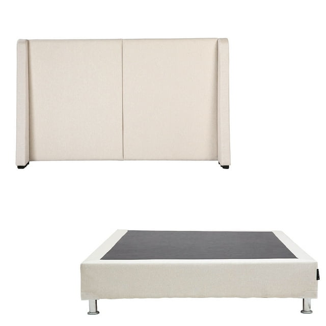 Base de Cama Queen Size Dicasa + Cabecera Milan Beige