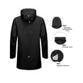 thumbnail image 4 of Little Donkey Andy Men's Waterproof Rain Jacket Outdoor Lightweight Rain Shell Mountain Windbreaker Long Coat for Hiking,Golf,Travel Black L, 4 of 6