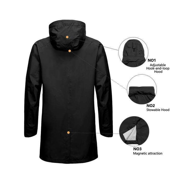 Little Donkey Andy Men's Waterproof Rain Jacket Outdoor