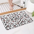 thumbnail image 4 of Pink and Black Of Leopard Print Bathroom Rugs Mat,Non Slip Microfiber Bathroom Rug,Rubber Backing,Soft Bathroom Mats for Bathroom Floor,Tub and Shower,17x27in(43x68cm), 4 of 5
