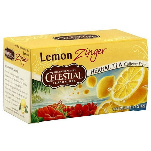 Celestial Seasonings Lemon Zinger Tea, Herbal Tea, 20ct (Pack of 6)