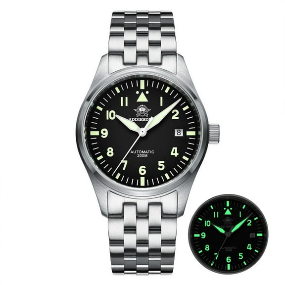 ADDIESDIVE Men's Automatic Watch, 200M Waterproof Diver-Style Mechanical Watch with Sapphire Crystal, Japanese Movement, 39mm Retro Analog Watch for Men, AD2519