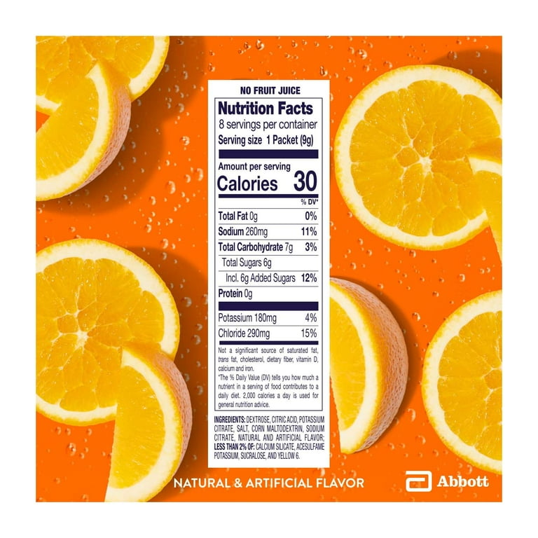 Pedialyte Electrolyte Powder, Orange, 8 Packets, 4 Pack photo 7