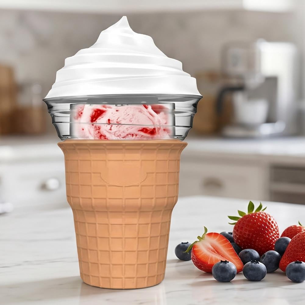 Electric Ice Cream Maker Machines, Homemade DIY Mini Dessert Yogurt Dessert Maker Cup, Mini Kitchen Appliance Tool for Summer Desserts