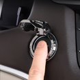 thumbnail image 3 of Cubierta para botón de arranque de coche Bling Bling, color plateado y negro, rotación de 150°, universal, accesorio para coche, 3 of 5