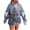 2-Light Blue, variant on Makaor Womens Zip Hoodie Christmas Plus Size Tunic Sweatshirt Long Sleeve Pullover Graphic with Bow Oversized Tops