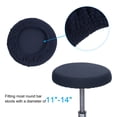 thumbnail image 3 of Unique Bargains 11 Inches Round Bar Stool Cover Washable Elastic Cushion Cover Navy Blue, 3 of 7