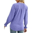 thumbnail image 5 of TEMOFON Womens Tops Long Sleeve Shirts Fall Casual V-neck T-Shirts Loose Puff Long Sleeve Tops Tunic Flowy Blouses Dressy Lightweight Pullover Sweatshirts, 5 of 5