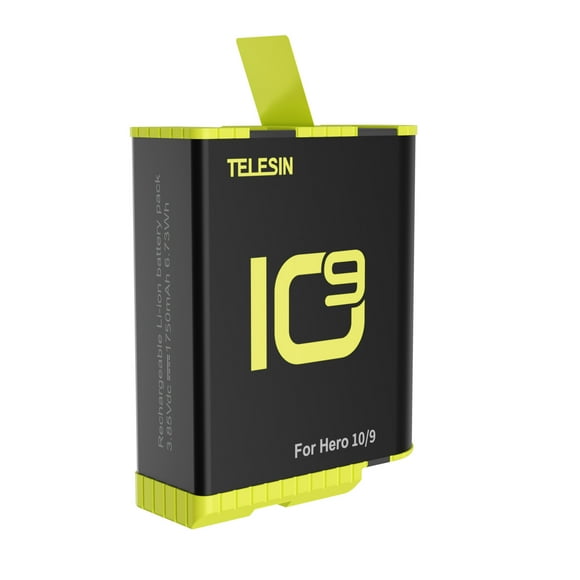 TELESIN GP-BTR-901-B Sports Camera Battery 1750mAh Large Capacity Fully Decoded Replacement for GoPro Hero 10/9