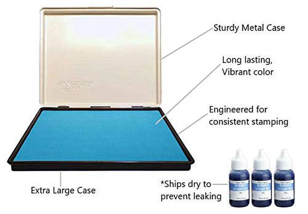 Infusion 8" x 12" Extra Large Industrial Stamp Ink Pad, Your Go to Large Stamp Ink Pad for Bright Color, Even Coverage and Durability, Sky Stamp Pad