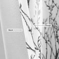 thumbnail image 6 of DriftAway Tree Branch Botanical Pattern Painting Blackout Room Darkening Thermal Insulated Grommet Lined Window Curtains 2 Panels 2 Layers Each 52" x 102" Gray, 6 of 9