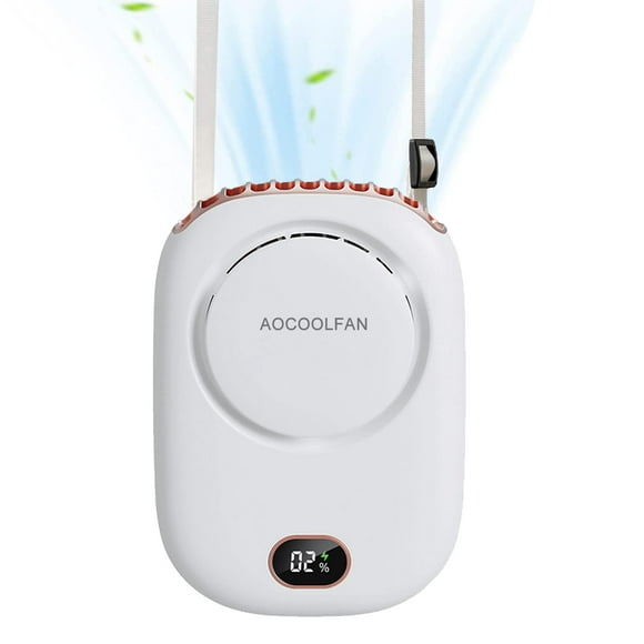 Ventilador de cuello portátil AOCOOLFAN DQ203 USB recargable blanco