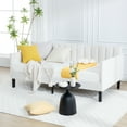 thumbnail image 3 of Miniyam Twin Size Ivory Boucle Upholstered Daybed for Bedroom Living Room,Twin Daybed Frame with Wood Slat Support,No Spring Box Need, 3 of 10