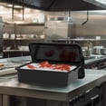 thumbnail image 6 of Hynomiky 13 Liter Bus Box with Lid, Set of 12 Plastic Restaurant Dish Tub, Food Service Bus Tubs, Black, 6 of 7