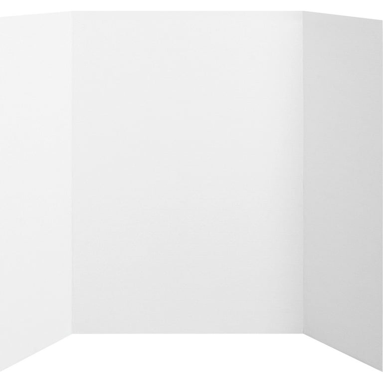 BAZIC Trifold Presentation Board 36 X 48 White, Tri-Fold Corrugated  Poster Boards, Cardboard for Display Boards Science Fair Art Project,  24-Pack