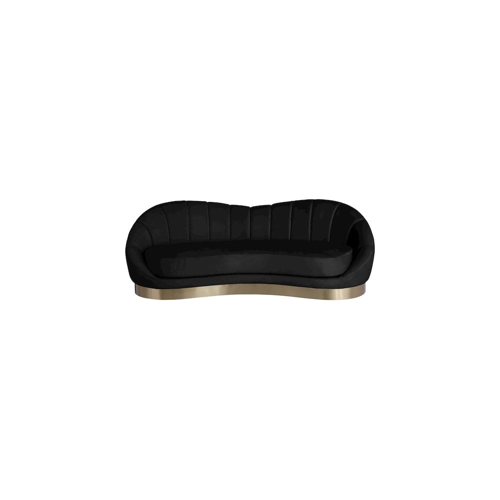 Meridian Furniture Shelly Black Velvet Sofa