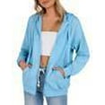 thumbnail image 4 of Zeagoo Womens Zip Up Hoodies Long Sleeve Lightweight Fall Oversized Casual Sweatshirts Jacket with Pocket, 4 of 6