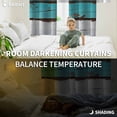 thumbnail image 3 of Fsddascl Turquoise Teal Blackout Curtains for Bedroom/Living Room, Thermal Insulated Kitchen Curtains, Farmhouse Retro Ombre Wooden Grain Grommet Darkening Window Treatment Drapes 42"x63"x2, 3 of 6